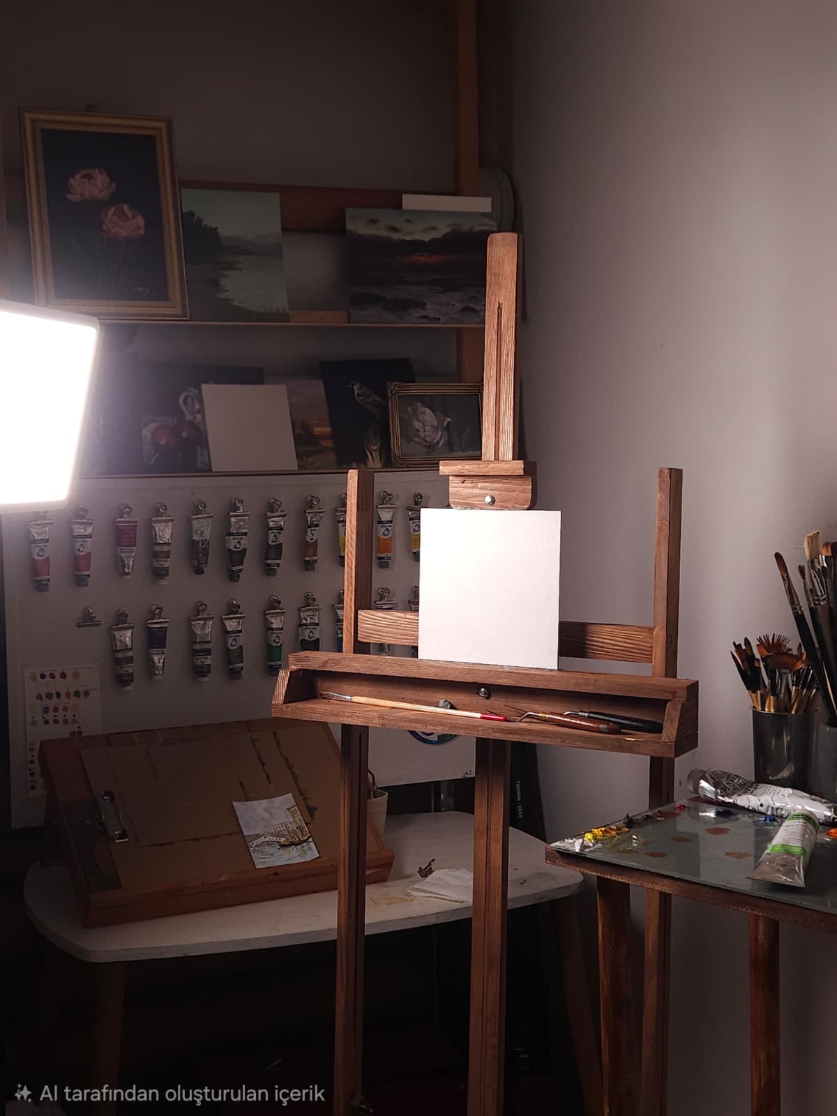 Studio easel atmosphere